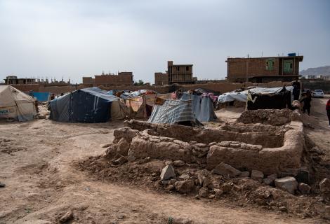 Afghanistan displacement camp